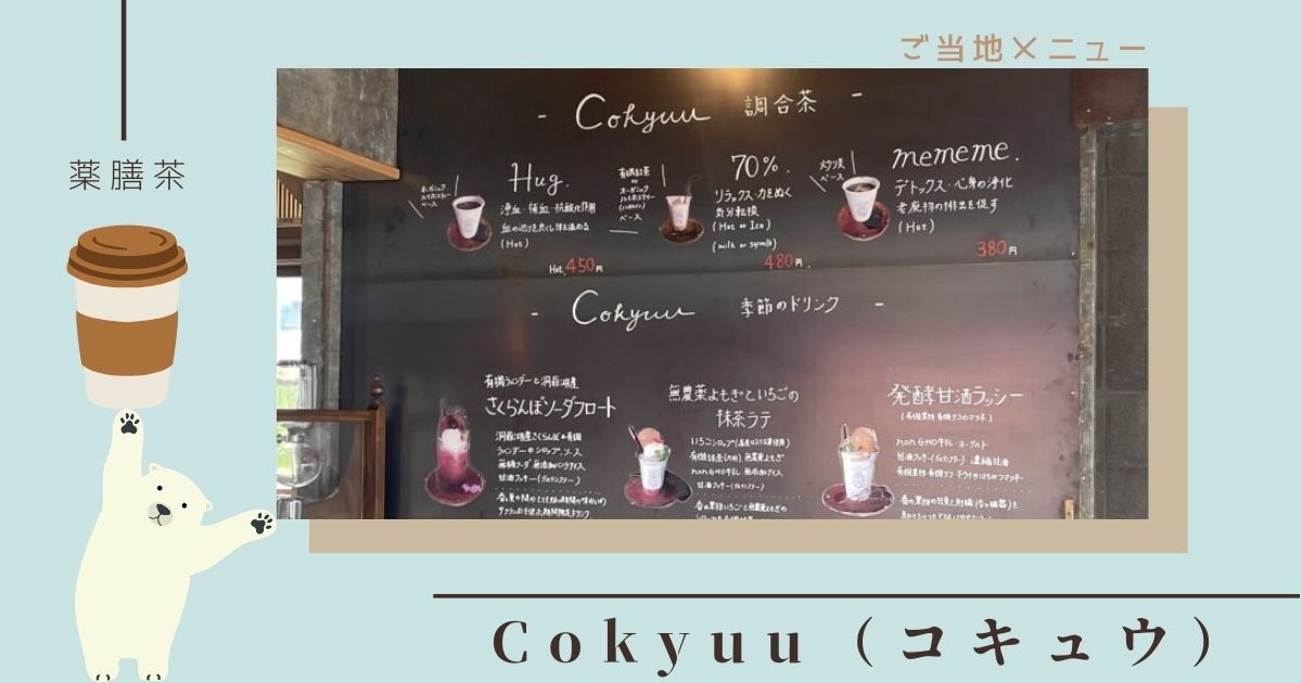 Cokyuu（コキュウ）洞爺湖畔にある薬膳茶のお店の魅力は？店内の様子とメニュー